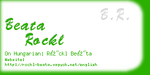 beata rockl business card